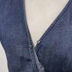 J Crew Chambray Short Sleeve Ruffle Hem Faux Wrap Dress L0545 Dark Blue Size XS Photo 6