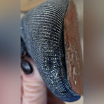 Vanessa Tao Metallic Blue Slip on Mules with Silver Ball Decoration, Size 38 Photo 5