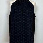 J.Crew New! Navy Sleeveless Tie Neck Top Gold Thread Detail Women’s Size 10 Photo 0