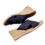Tommy Bahama  Stacey Navy Wedge Sandals Slides Espadrilles Womens Size 7.5 M Photo 1