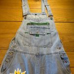 Floral Painted Denim Overalls 🌼 xl Blue Photo 3