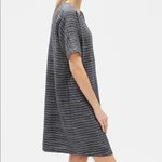 Eileen Fisher  Organic Linen Delave Pinstripe Shift‎ Dress Photo 4