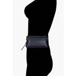 ALLSAINTS Convertible Leather Belt Bag Black/Warm Brass NEW Size Small/Medium Photo 1