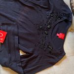 Oscar de la Renta NWT  Missy H’07 Tornasol Black Beaded Sweater Size Medium Photo 3