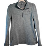 The North Face Women’s Grey Fleece 1/4 Zip Pullover Sweater Large Long Sleeves Photo 0