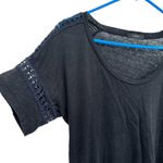 J.Crew  size XS dark blue short sleeve top blouse shirt detail sleeves‎ Photo 2