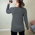 Lululemon Athletica Heathered Dark Gray Striped Long Sleeve Tee Photo 1