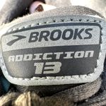 Brooks Addiction 13 Running Sneakers Shoes Lace Up Athletic Gray Blue 8 Wide Photo 5