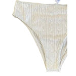 ANDIE NWT Swim The 90s High Waisted Eyelet Embroidered Bikini Bottom L Coconut Photo 2