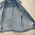 Liz Wear Vintage  Vest Womens Small Blue Jean Denim Zip Up Cargo Pockets Fishing Photo 13