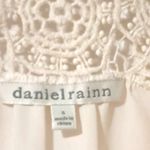 Daniel Rainn  Womens Tunic Cap Sleeve Crochet Tie Front Blouse Off White Sz Small Photo 3