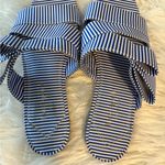 Kate Spade  New York Bianca slide sandals in a blue and white striped size 8.5 Photo 4