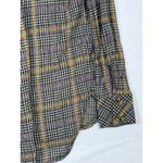 Free People  Break My Stride Plaid Button Down Oversized Shirt Small Metallic Photo 11