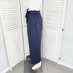 Ralph Lauren Polo  Linen Drawstring Wide Leg Pants Denim Blue Small Paperbag Photo 2