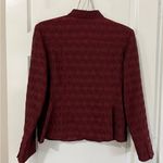 Alfani  Deep Red Women's Blazer Sz 14 Textured Silky Fabric Lined Photo 8
