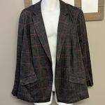 Torrid Plaid Grey/Black/Purple One Button Aline Blazer- Size 3/3XL- NWOT Photo 4