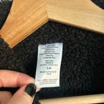 Black Faux Leather Shearling Lined Vest S Photo 3