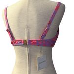 Kulani Kinis Pink Purple Bikini Top Cherry Berry Padded Underwire Large NWT Photo 4