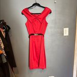 Dress Barn Red Asymmetrical Backless Midi Dress Photo 2