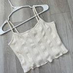 Deadstock Fabric Tank Top crop cami womens Cream (small) coquette girl casual Photo 0