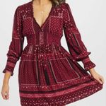 Altar'd State Dresden Fit and Flare Red Dress Photo 0