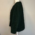 ZARA  Teddy Open Front Green Fuzzy Jacket Size Medium Photo 5