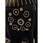 Vintage Calledina Women's L Black Sweater Gold Bead Embellishments Vintage Size L Photo 3