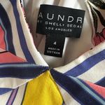 Laundry by Shelli Segal Summer Dress Artsy Halter Brunch Shower Preppy Size 4 Photo 3