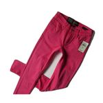 Lucky Brand NWT Brooke Legging Jean in Claret Red Pink Raw Hem Jeans 00 / 24 Photo 1