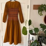 Ulla Johnson Ayaz Midi Dress Sandstone Cotton Size 8 Handmade Smocked Balloon Photo 4