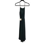 Lulus  Mythical Kind of Love Dress Womens Size Large Maxi Dark Green Chiffon NWT Photo 5