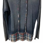 Cloth & Stone NEW Anthropologie  Chambray Plaid Hoodie Size Small Photo 4