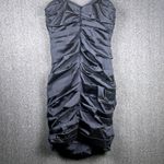 Theia Navy Blue Ruched Strapless Party Cocktail Mini Dress Hoco Prom Size 8 Photo 4
