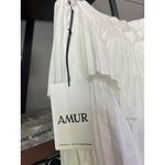 AMUR Ophelia Pleated Taffeta Maxi Skirt White Womens Size 8 Photo 9