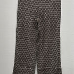 Isaac Mizrahi Bridgehampton Linen Blend Pants Fringe Hem Brown Black Sz 2 Boho Photo 0