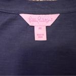 Lilly Pulitzer Blue Ruffled Short Sleeve Blouse Size M Photo 1