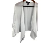 C. Wonder Christian Siriano XS White Sheer Open Front Cardigan With Gold Button Photo 2