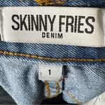 Skinny Fries Mom Jeans Juniors 1 Dark Wash Daisy Print Floral Straight Leg Denim Blue Size undefined Photo 3