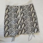 SheIn Snakeprint Faux Leather Skirt with laces Photo 1
