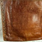 Vintage PRINCIPE Brown Leather COWHIDE PONY HAIR Satchel Crossbody Made in Italy Photo 11