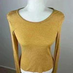 American Eagle  Yellow Soft & Sexy Rib Long Sleeve Tee Size XS Photo 1
