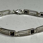 Baltic Amber & Sterling Silver 925 Bracelet With Rectangular Link Design Photo 8