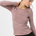 Free People Peek A Boo Pullover Top Heather Rose Brown Sweater Shirt Size Medium Photo 0