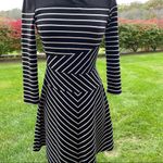 BCBGMAXAZRIA BCBG Black/White Koryn Striped Dress Photo 7