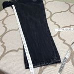 Old Navy  high rise slouchy straight distressed button fly black jeans, 12 tall Photo 8