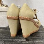 Gianni Bini Tan Wedge Cutout Lace Up High Heel Shoes 7 Photo 2