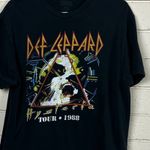 Def Leppard  Black Hysteria Tour Band Tee size L Photo 7