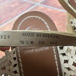 Tory Burch  Leather Ankle Strap Wedge Sandals Size US 10.5 Photo 7