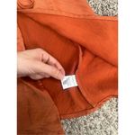 NWT House of Harlow 1960 Maxi Dress Satin Silky Orange Ruched Tie Front Side XS Photo 6