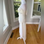 Vintage Y2K Trixxi White Chiffon Rhinestone Halter Tie Asymmetrical Dress Medium Photo 2